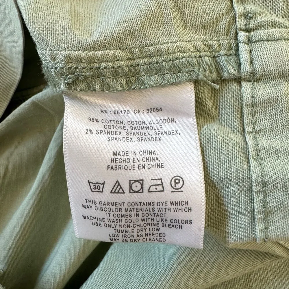 Pilcro and the Letterpress Anthropologie  Light Green Belted Cargo Skirt - Image 5