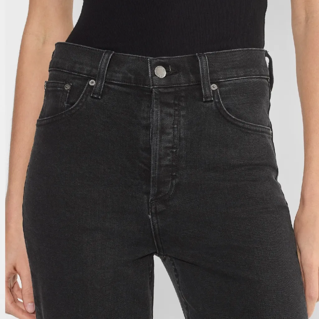 Denim Forum The Arlo High Rise Straight Jean in Black Size 26 x 26 L‎ - Image 4