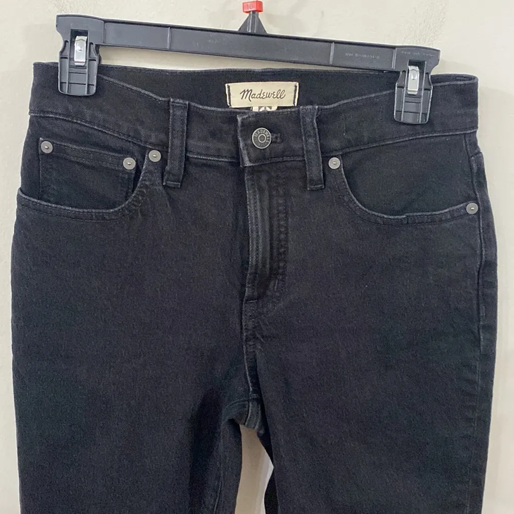 New Madewell The Mid-Rise Perfect Vintage Jeans in clean black wash size 25 - Image 4