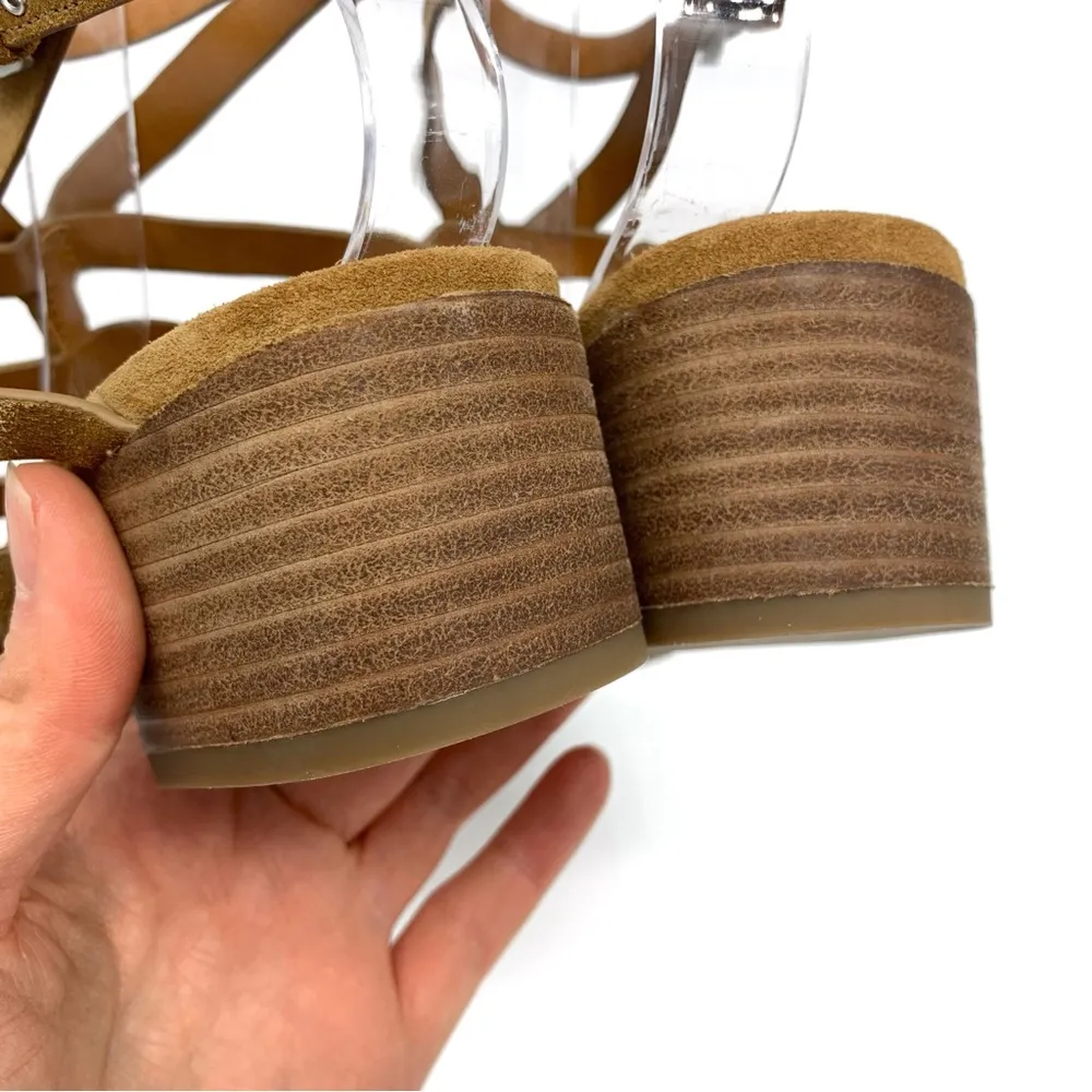 FRANCO SARTO Finesse Gladiator Suede Sandal Tan 9 - Image 10