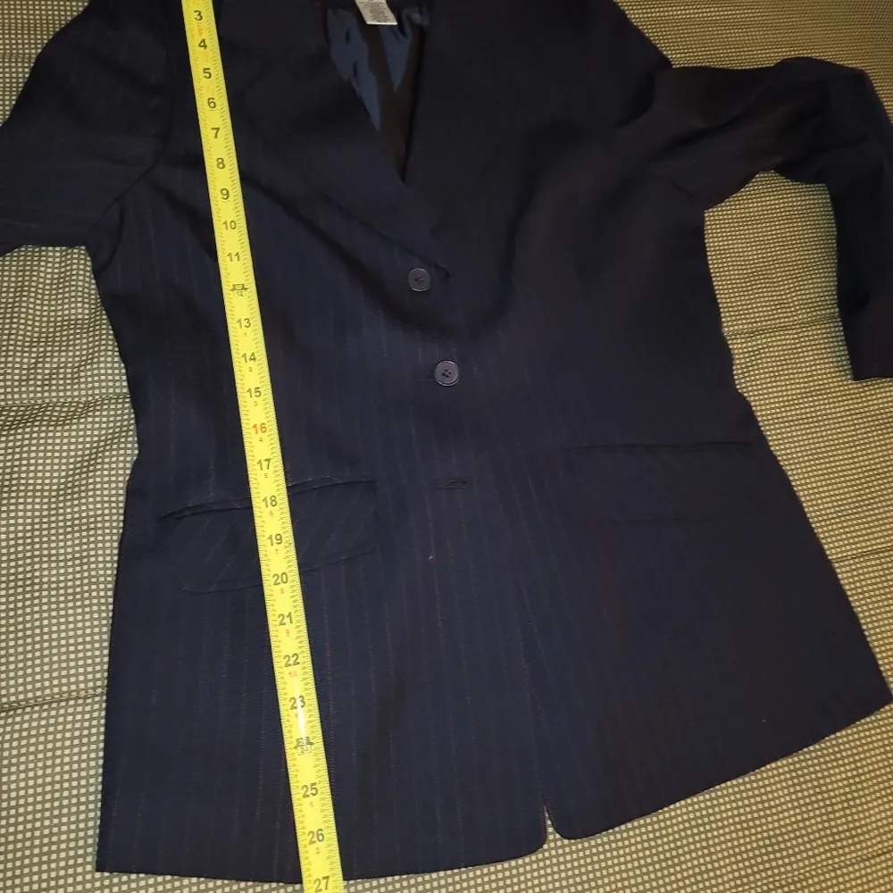 Evan Picone Women Black Lined Polyester Long Sleeve Blazer & Pant 2Piece Suit 10 - Image 13