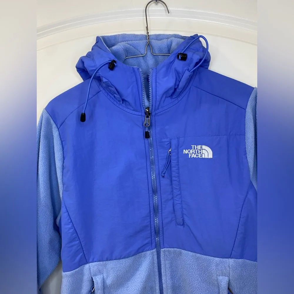 The North Face Blue fleece Jacket with Hood and Full-Length Zipper - Image 2