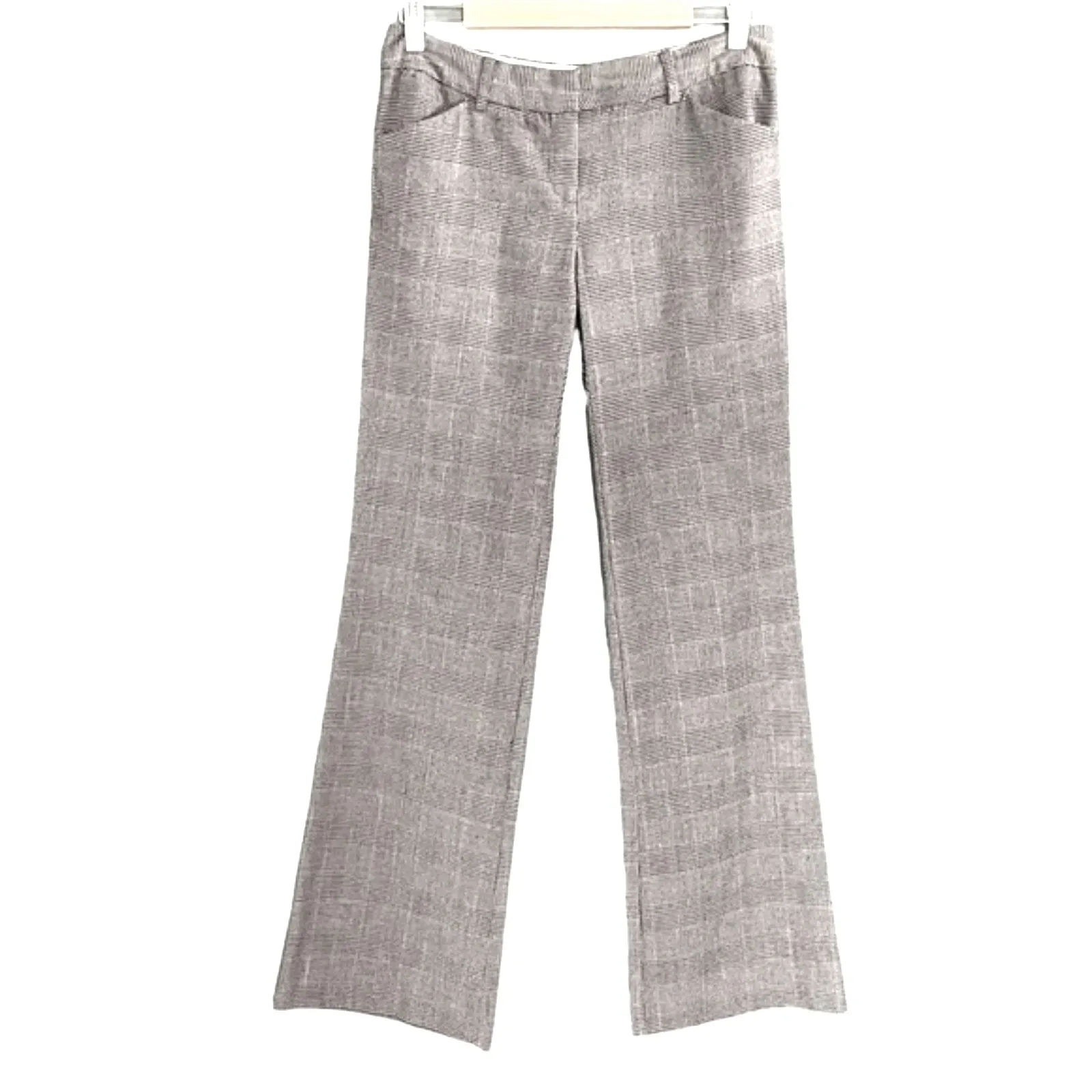 Norma Kamali Pants Black & White Glen Plaid Wide Leg Dress Trouser Womens Size 6 - Image 9