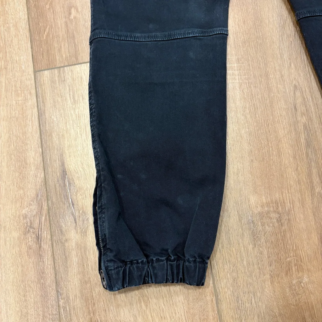 🌟NILI LOTAN🌟 CROPPED MILITARY UTILITY TWILL JOGGER PANTS WASHED BLACK SZ 4 - Image 10