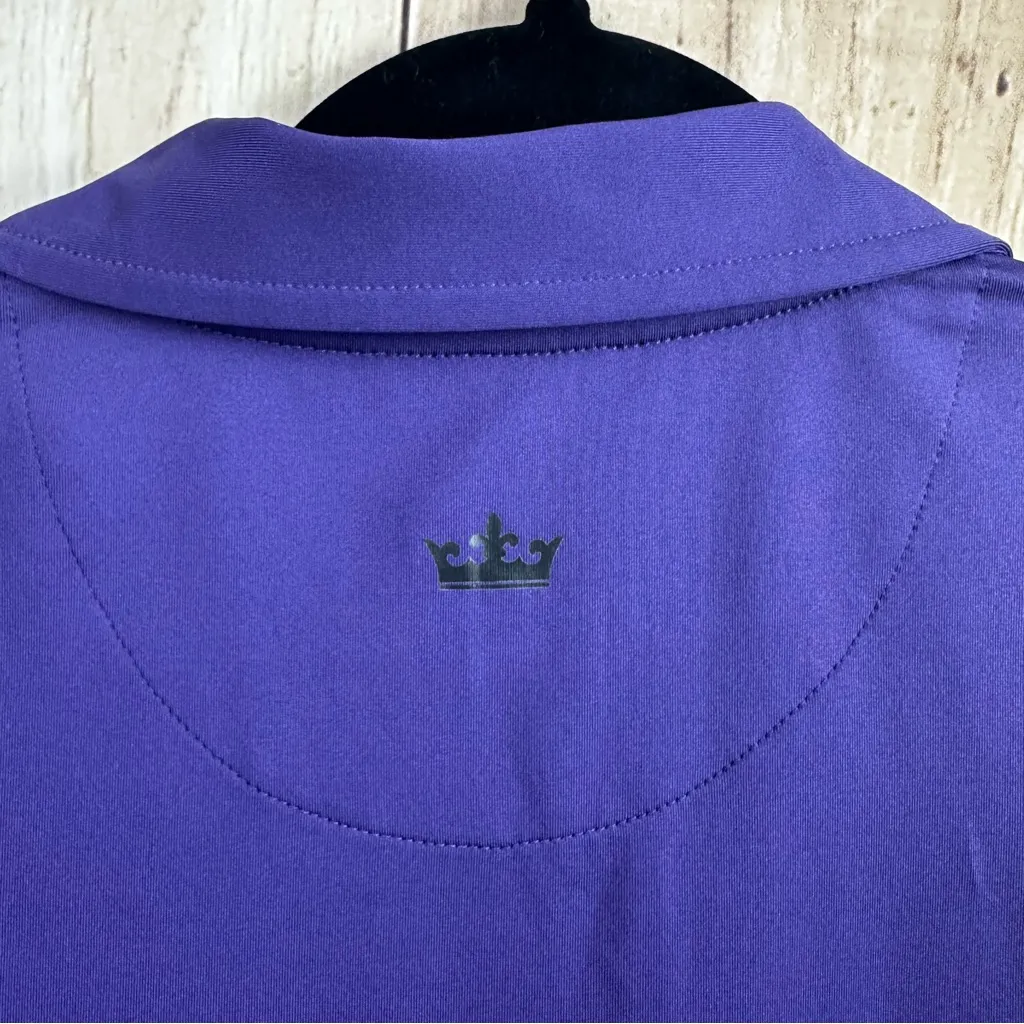 Peter Millar Women's Short Sleeve Button Down Polo in Purple New without tags - Image 6