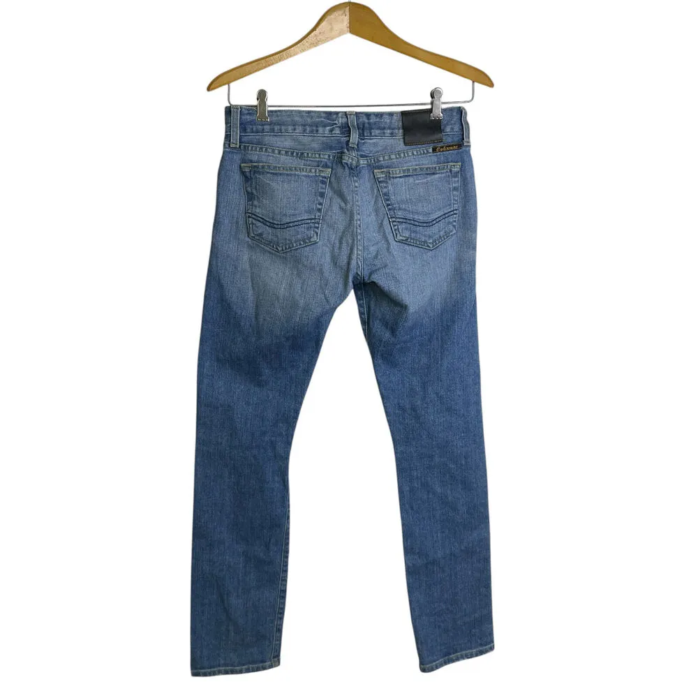 Civilianaire Japan Womens Jeans 28 Super Slim Selvedge Stretch Distressed USA Blue - Image 2