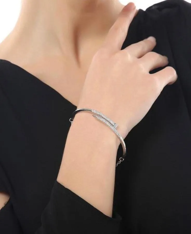 925 Sterling Silver Nail Bracelet - Image 2