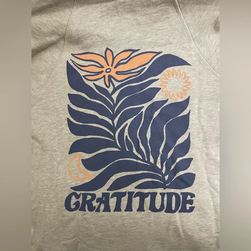 Spiritual Gangster NWT Gratitude Slub Terry  Raglan Full Zip Cream Hoodie XS - Image 8