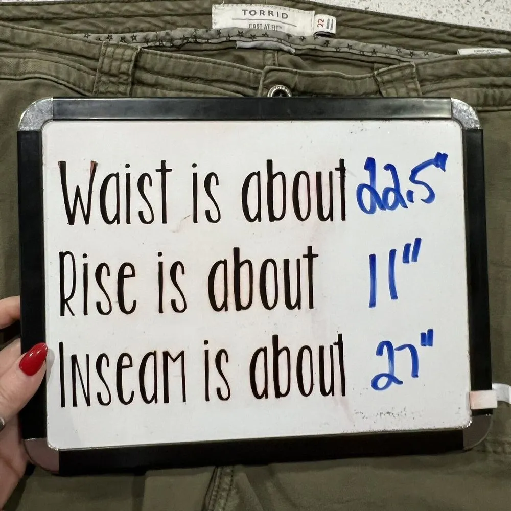 Torrid Plus Size 22 Crop Aviator Skinny Stretch Twill Mid Rise Pants Army Green - Image 13