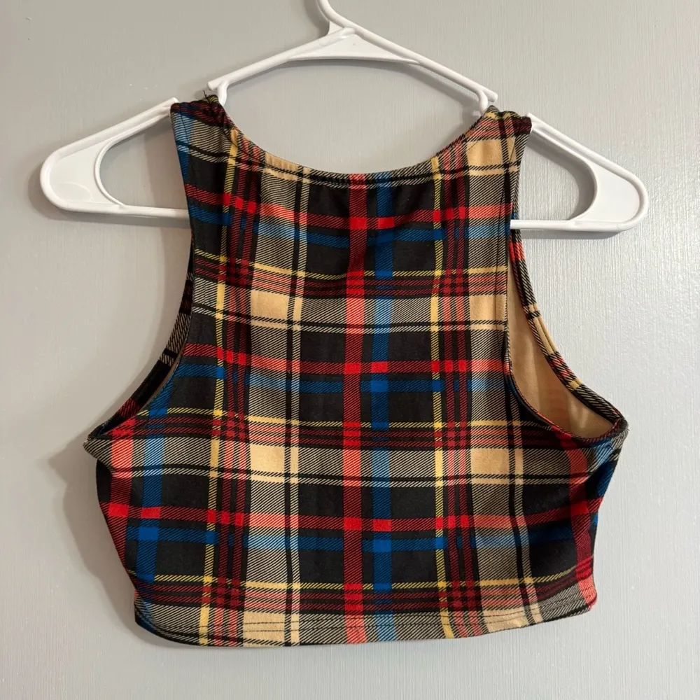 Shein Plaid Checkered Cropped Top Size Small - Image 2