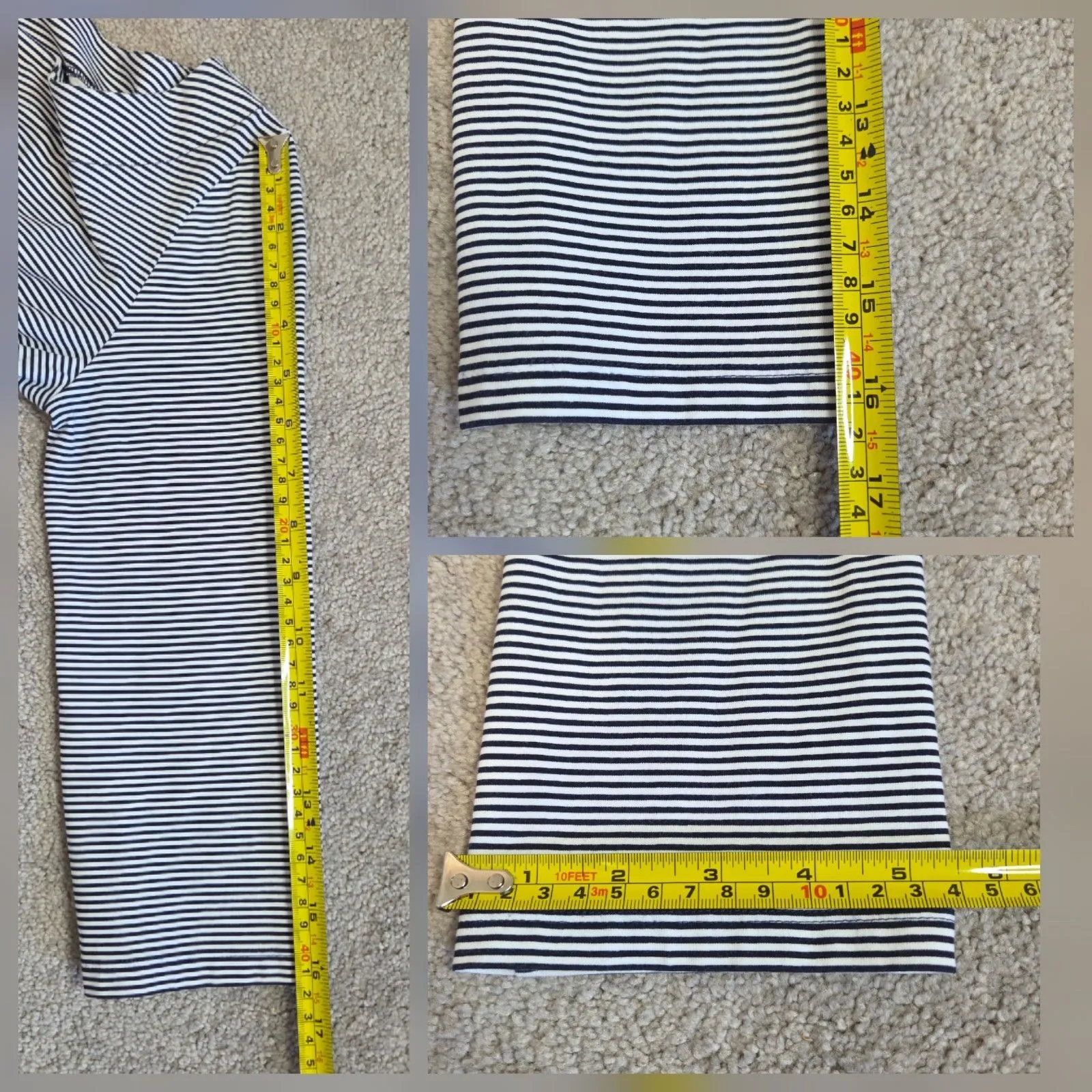 Lilly Pulitzer True Navy Bayside Stripe Waverly Blouse Sz X Small Beach Coastal - Image 11