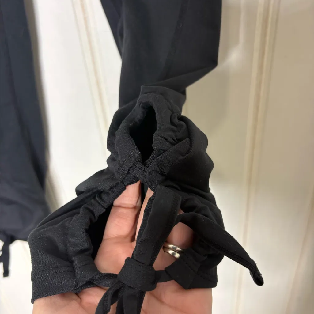 Free People Movement Swerve Leggings Black Hi Waist Ankle Tie Small 573 - Image 8