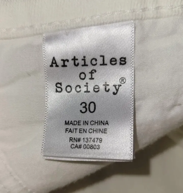 Tag 30 Actual 32 Raw Hem Short Denim White Cut Off Festival - Image 6