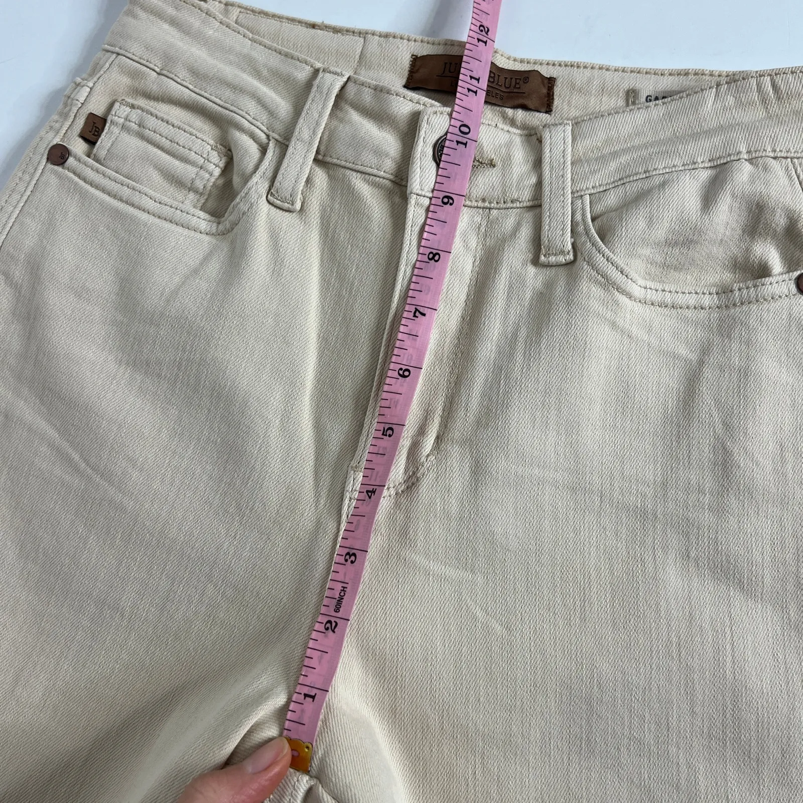 Judy Blue Tan Khaki Cropped Wide Leg Pants Size 1 / 25 - Image 6