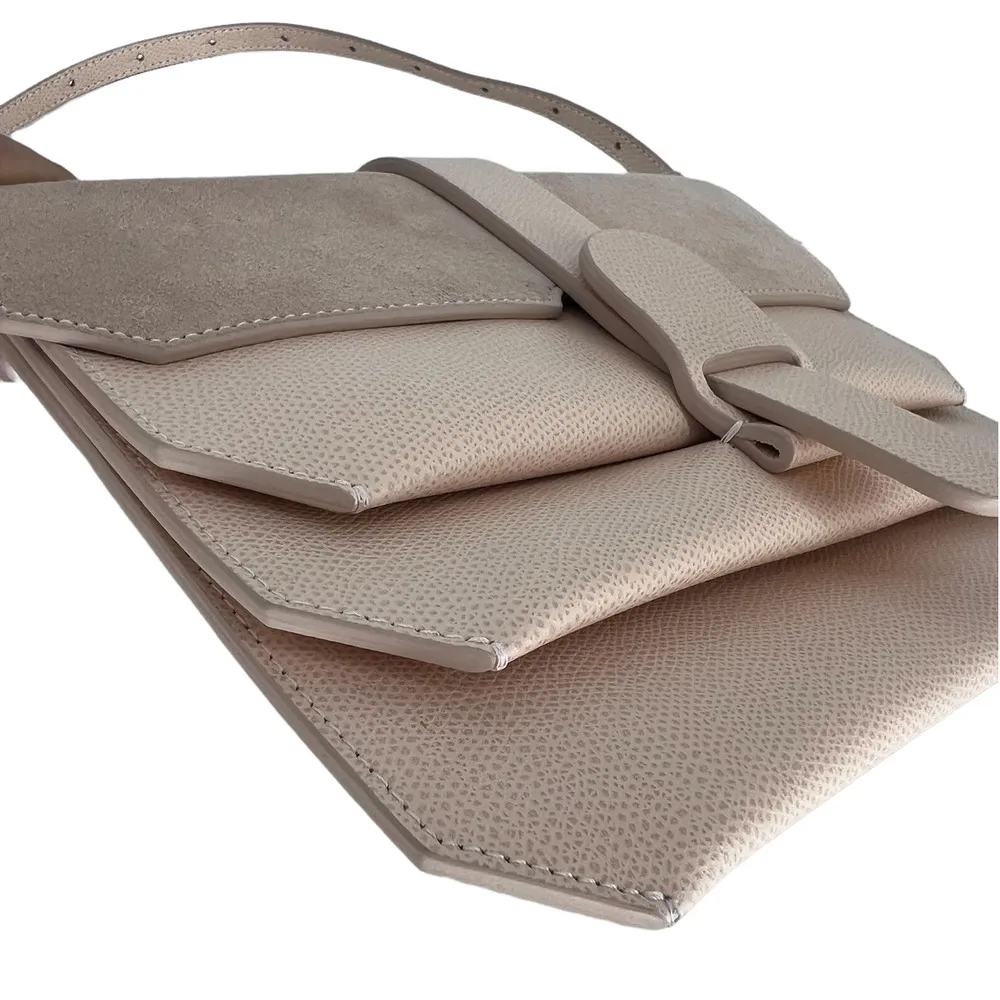 Senreve Blush Pink Leather Pebbled Crossbody Bag - Image 8