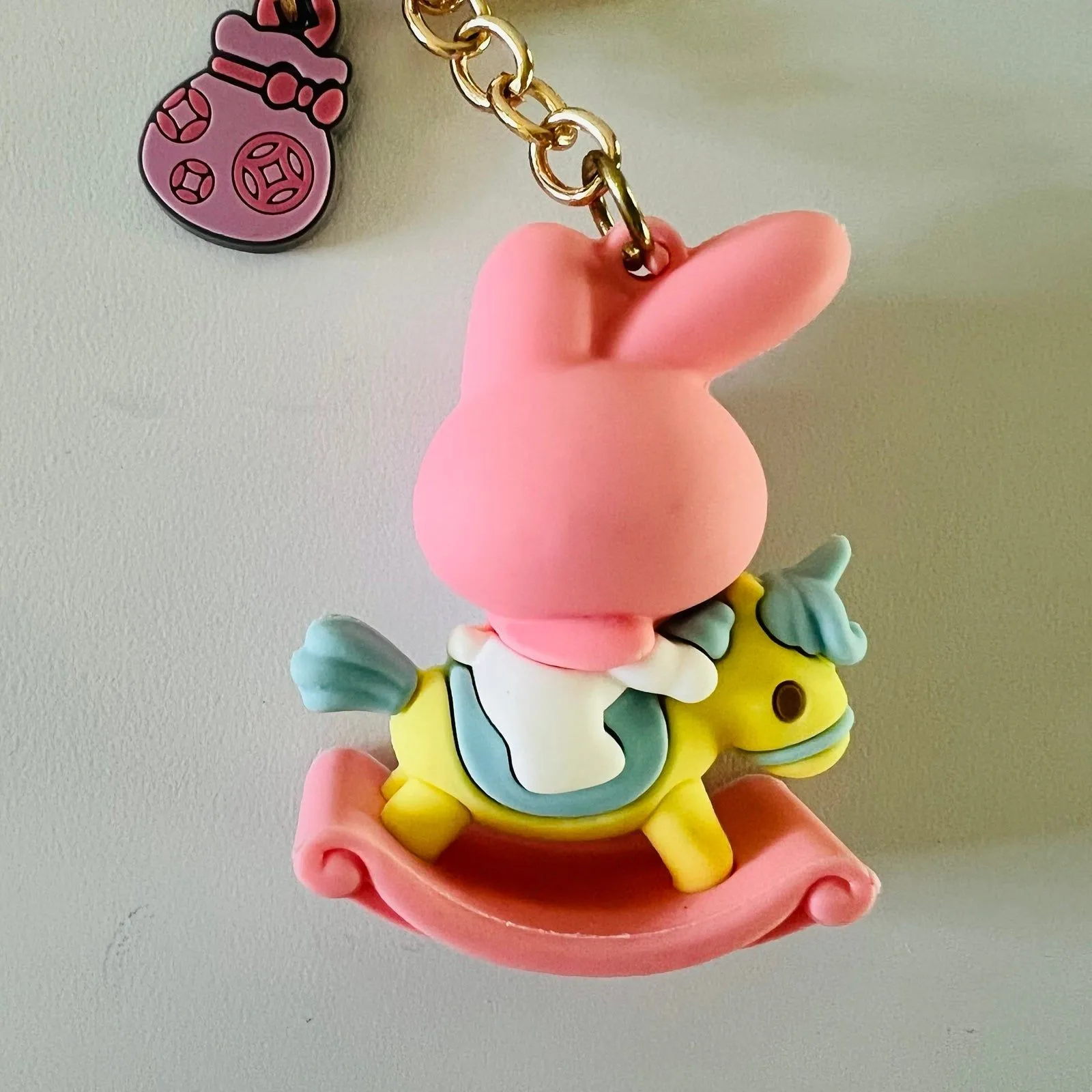 MY MELODY Keychain Keyring Key Fob Holder Bag Charm Accessories Pink - Image 3