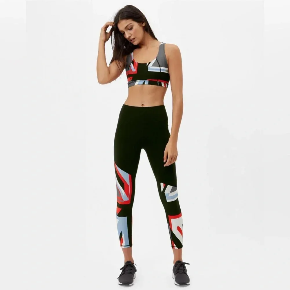 Sweaty Betty The Power Matte Union Jack UK Flag Ankle Leggings Size XS Sporty - Image 10
