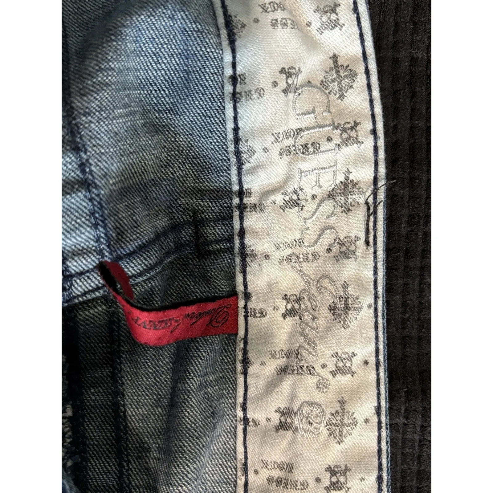 Guess Daredevil Skinny‎ Denim Jeans Zippers Logo Size 31x31 Low Rise - Image 6