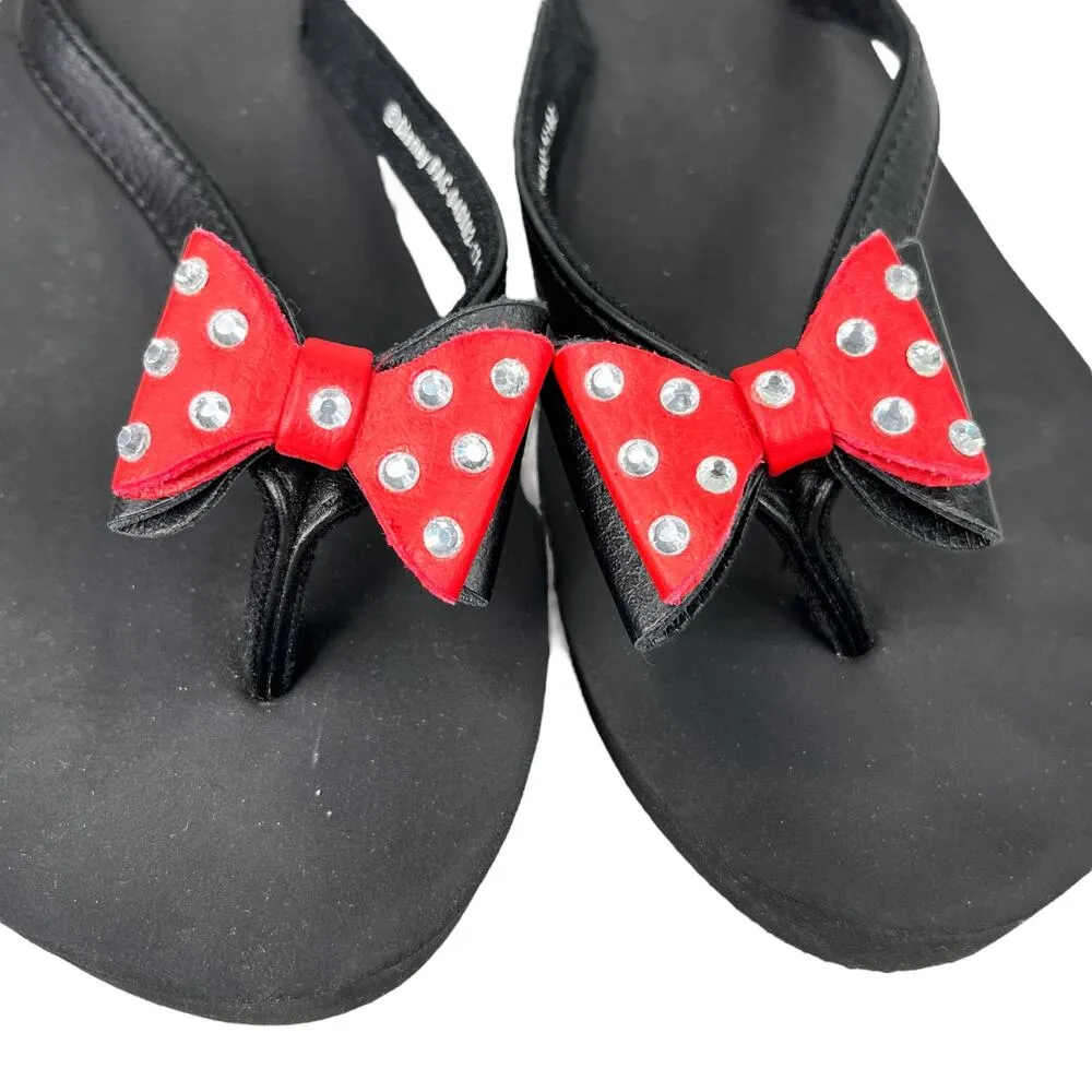 Disney Minnie Mouse Platform Wedge Thong Flip Flops Sandals 9 - Image 9