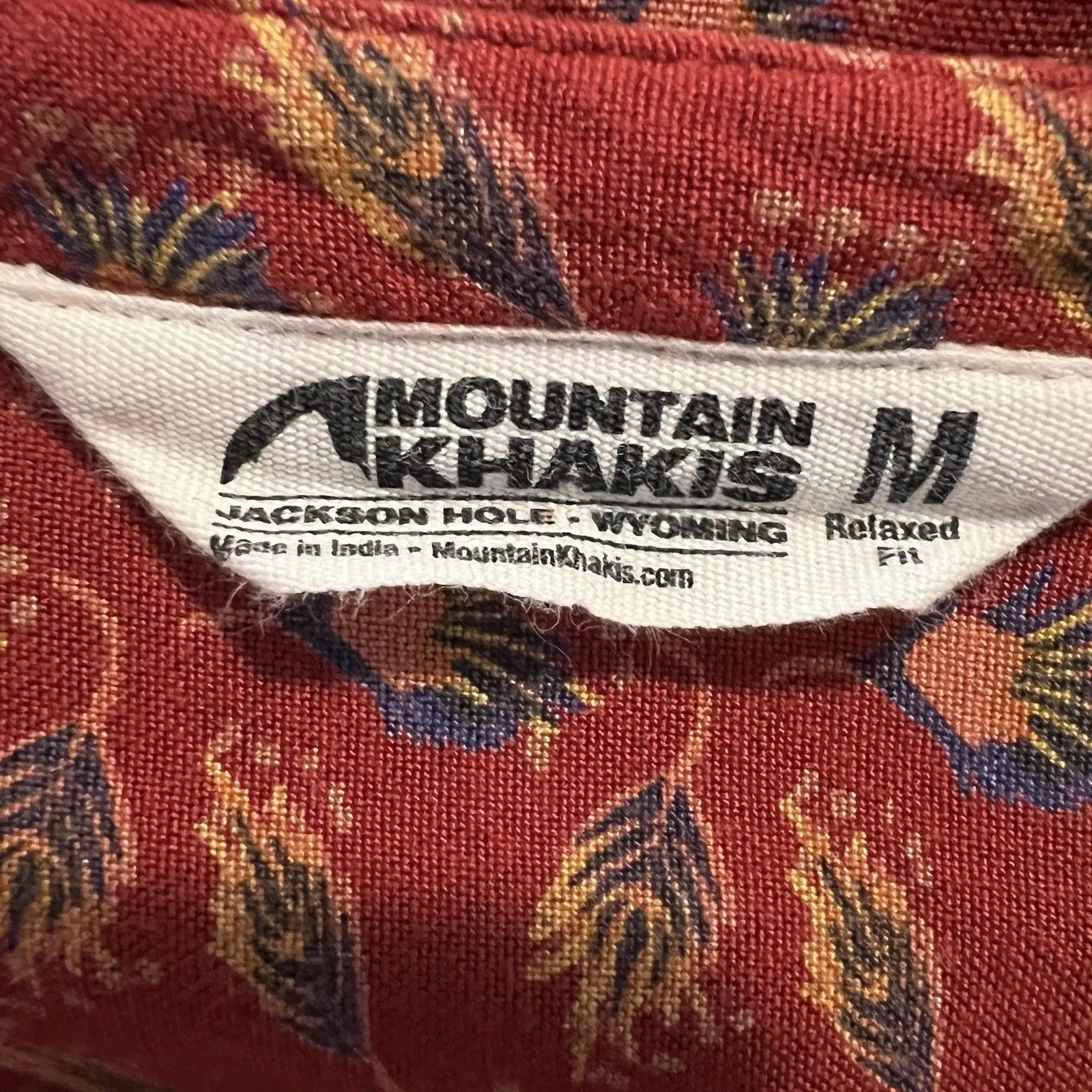 Mountain Khakis Women Peasant Top Medium Rust Relaxed Fit Orange - Image 3