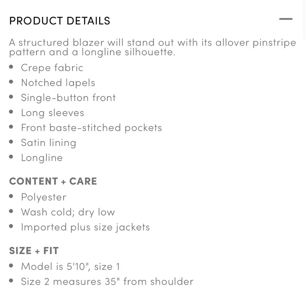 Torrid Studio Crepe Longline Blazer Fully Lined Stripped Sz 3 - Image 7