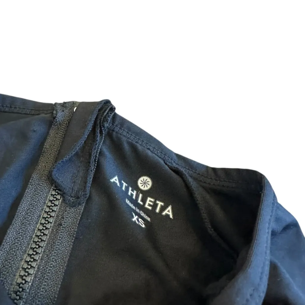 Athleta Ariel One Piece Swimsuit Rash Guard Long Sleeve Black Stretch Sz XS NWT - Image 8