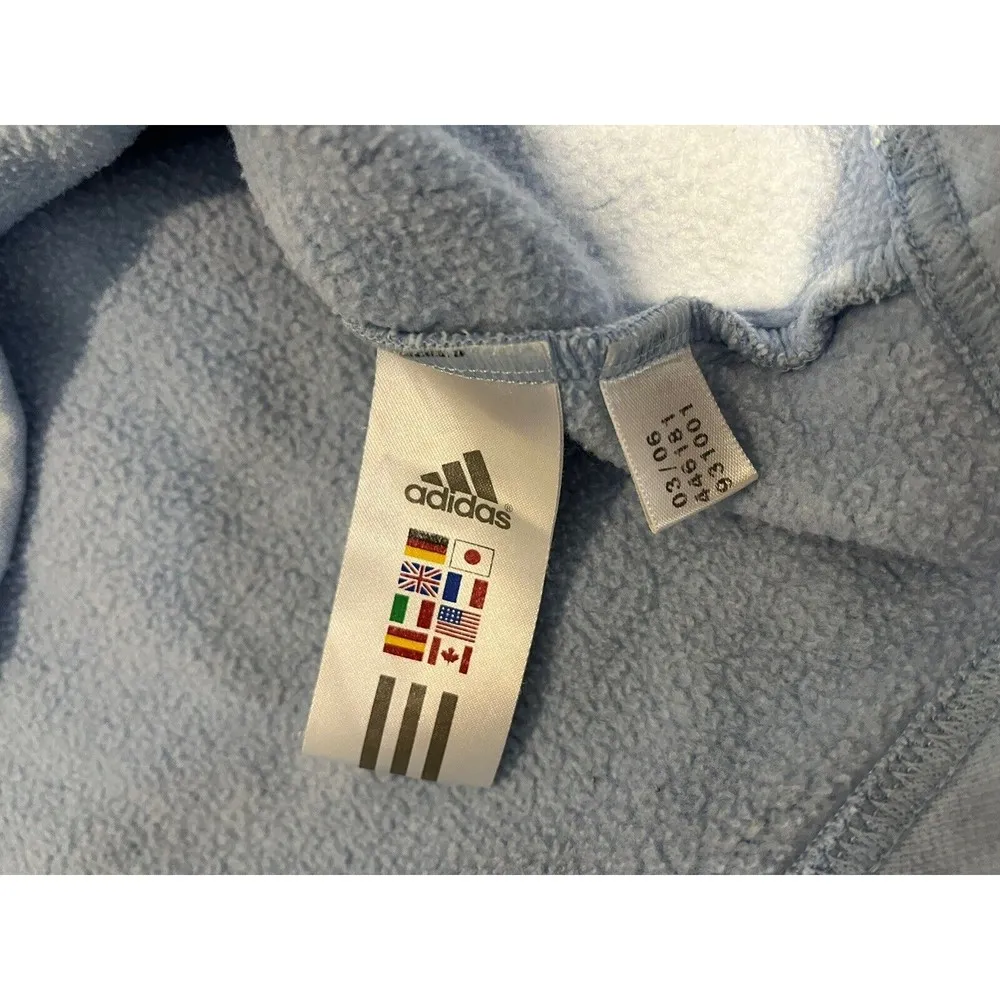 Adidas Women's XL Hoodie front logo blue 03/06 - Image 9