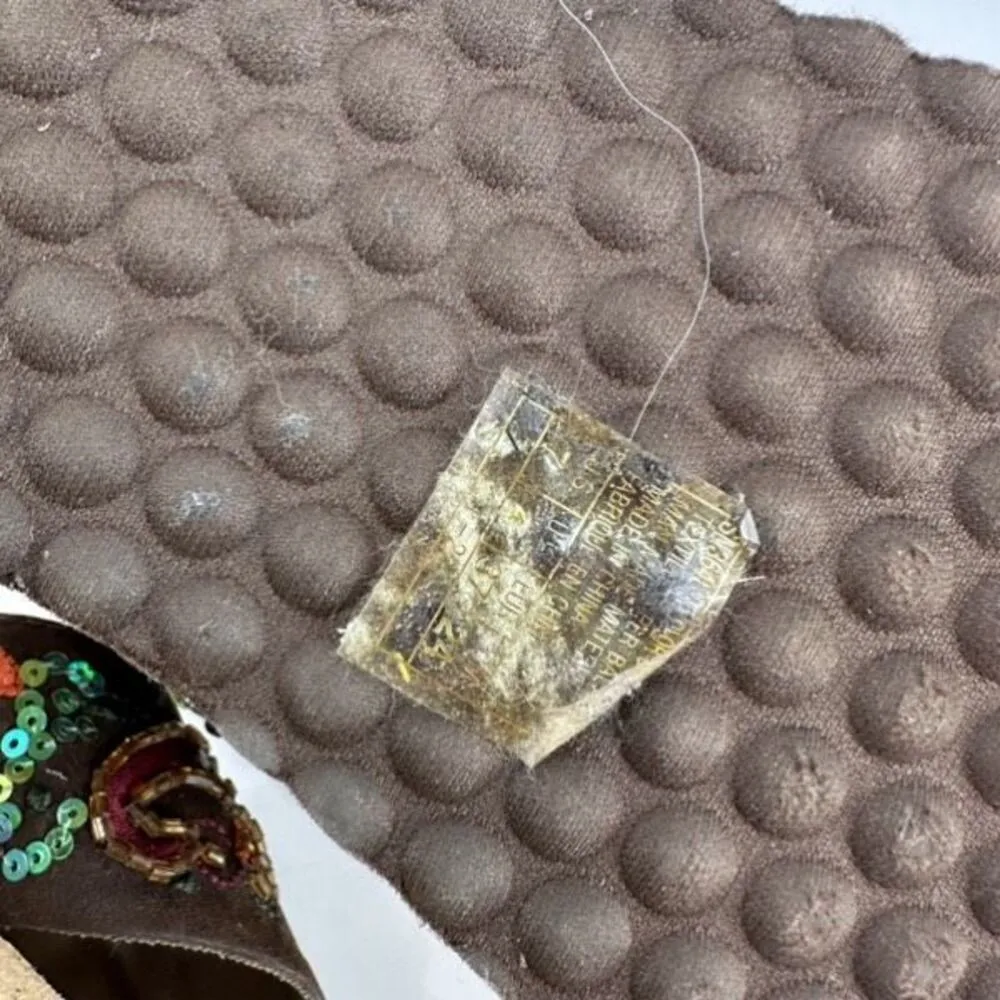 Skecher Cali Womens Beaded‎ Slip On Flat Flip Flop Thong Sandals Brown Size 7 - Image 6