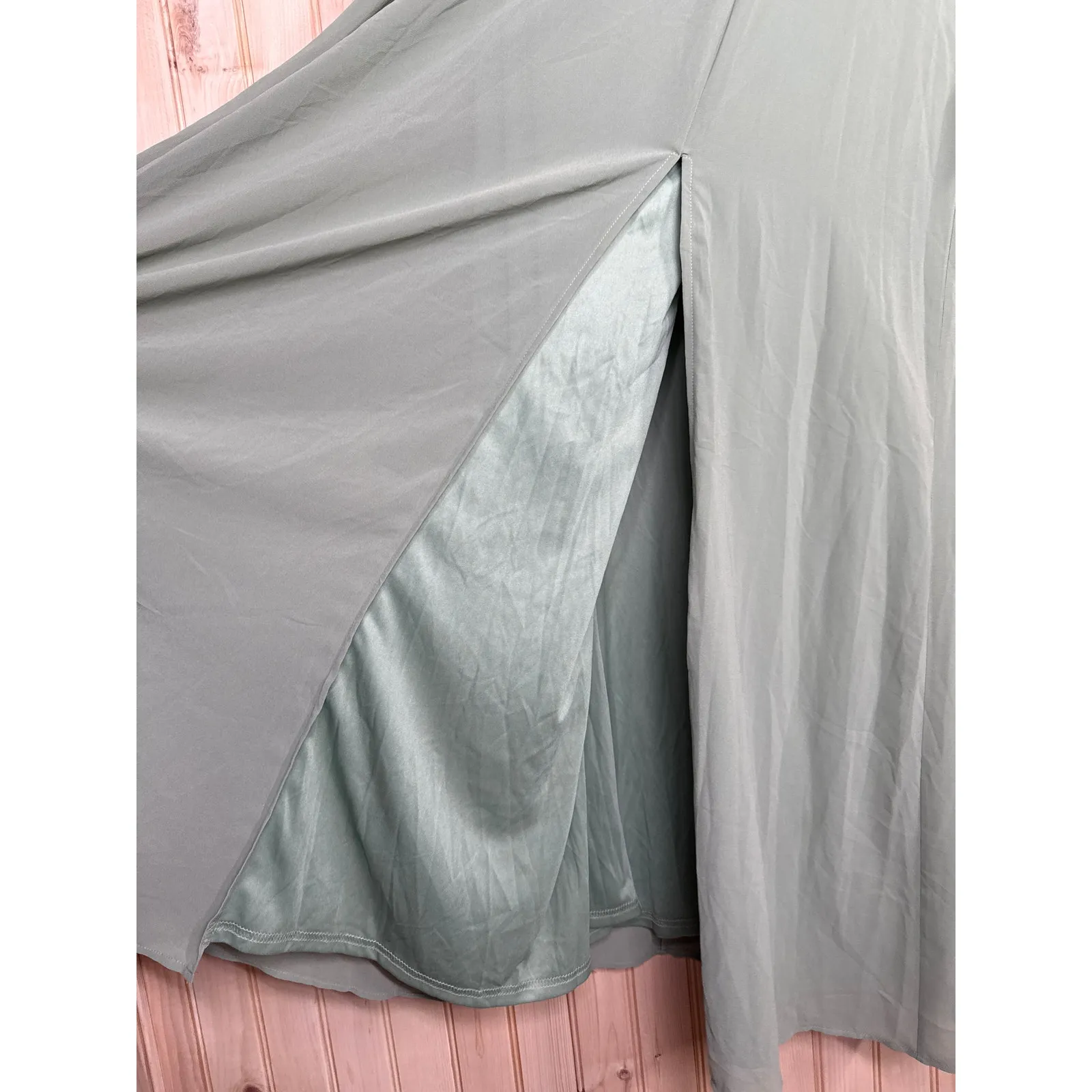 NWT Lulus Remarkable Arrival Sage Brush Sleeveless Maxi Dress Bridesmaid Sz XXL - Image 6