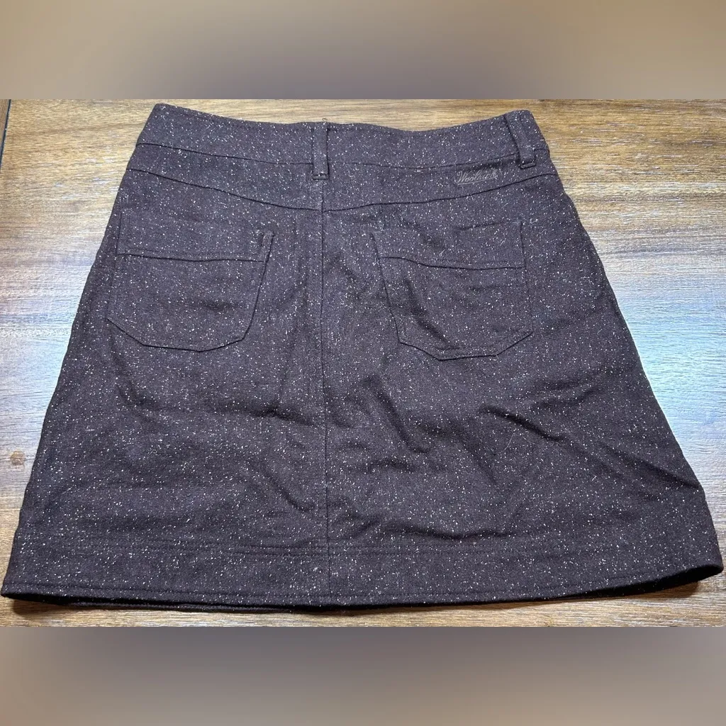Woolrich Women’s Size 8 Wool Blend Heathered Brown A Frame Skirt - Image 5