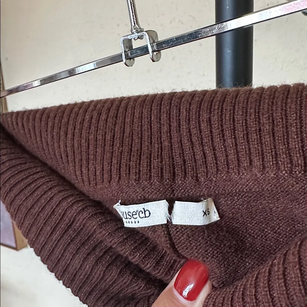 House of CB Ama CHOCOLATE CASHMERE BLEND‎ TROUSERS size XS - Image 8