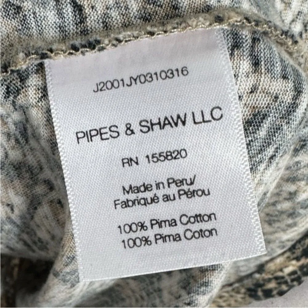 Veronica Beard Casey V-Neck Snake Skin Print Python Top Short Sleeve Size 2xl - Image 6