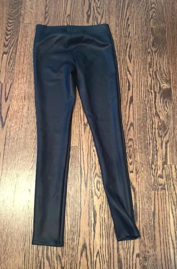 EXPRESS High Waisted Leather Leggings - Image 3