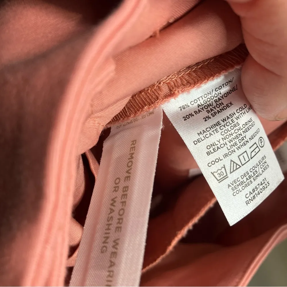 Loft the perfect straight pants size‎ 0 new with tags business casual pink peach - Image 7