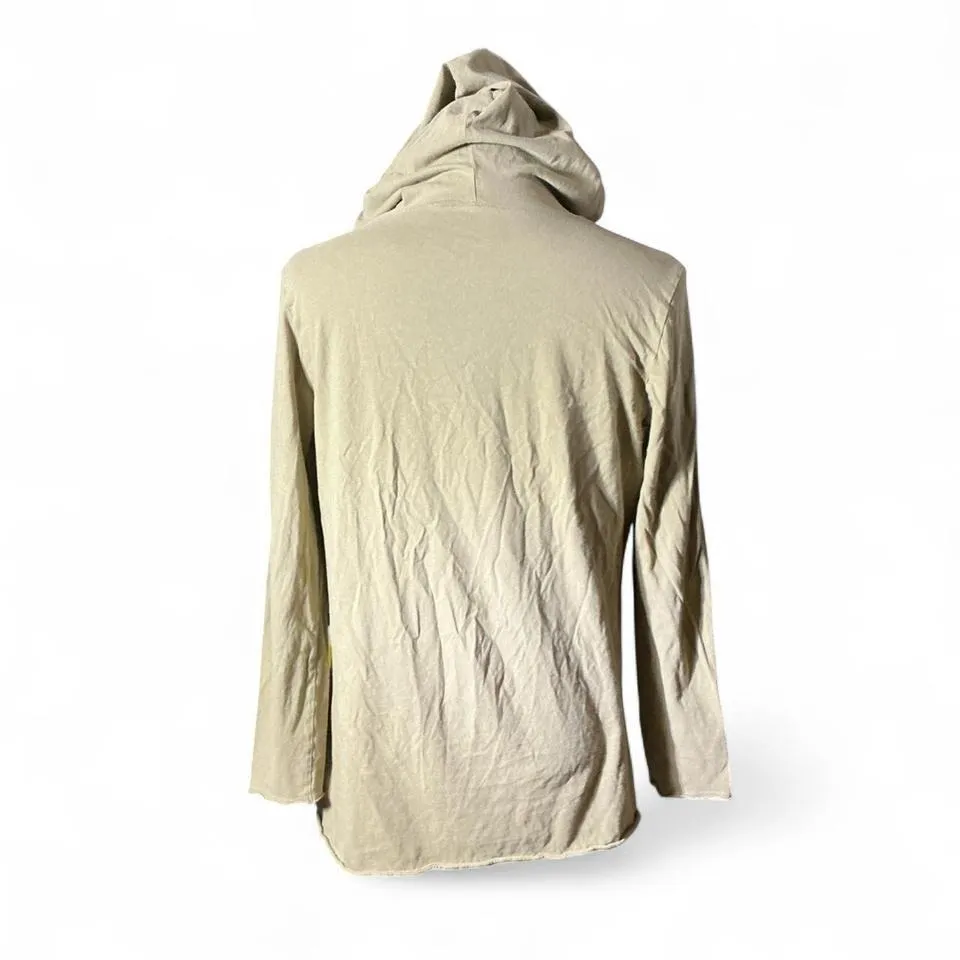 Life Is Good Camp More Stress Less Hoodie T Shirt Size Large Khaki V Neck - Image 2