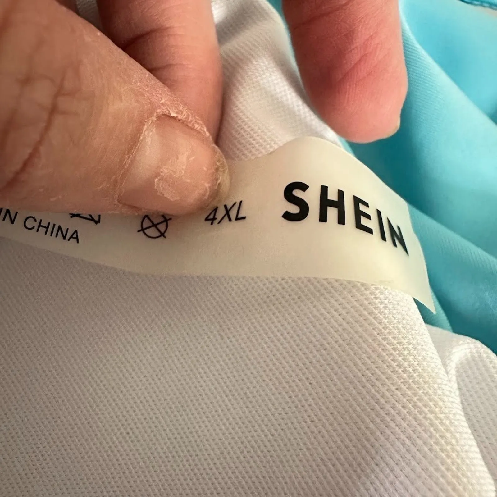 Shein Wireless Flounce Bikini Top Flowy Swimsuit Swim Beach Resort Blue Size 4X - Image 5