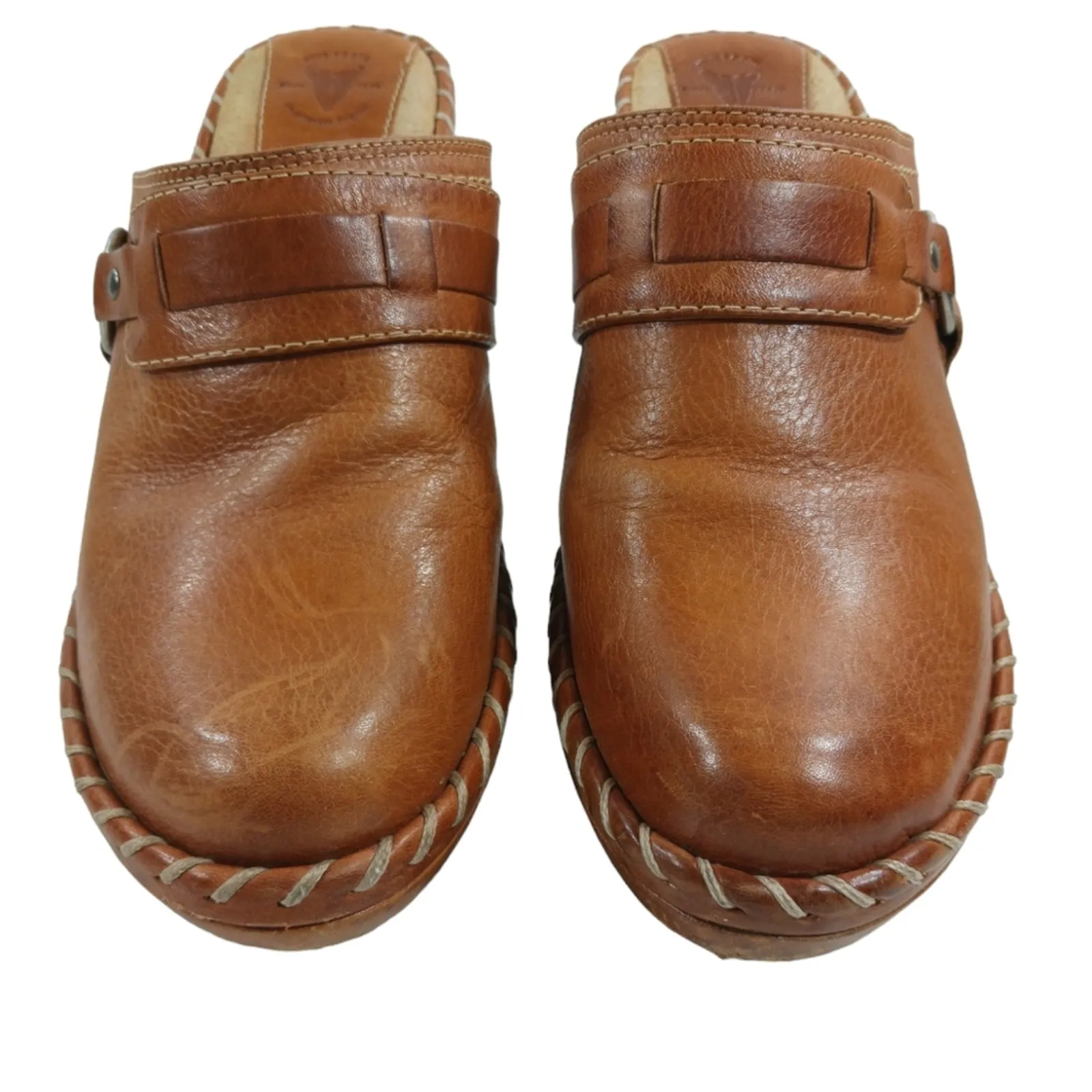 Frye & Co Charlotte Clogs GUC $189 size 7.5M FS2234 Brown - Image 4