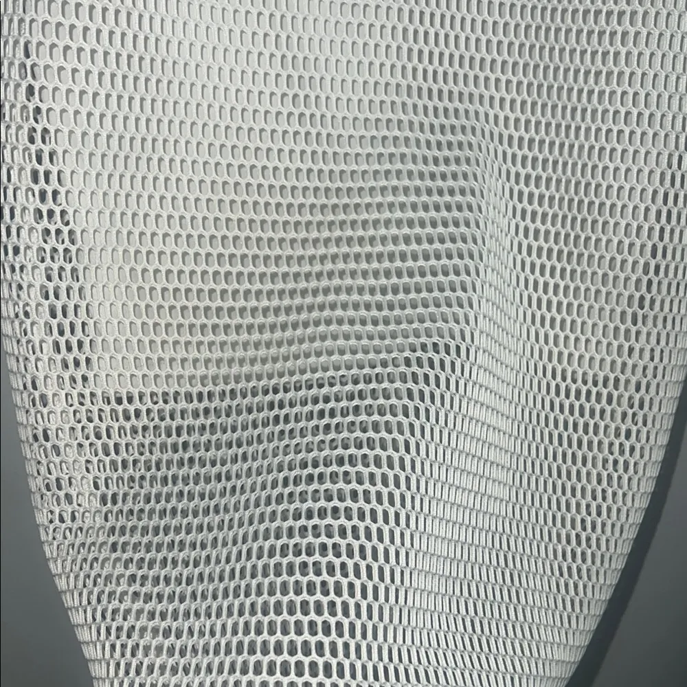 Gorgeous White Crochet Mesh Sleeveless Dress M - Image 5