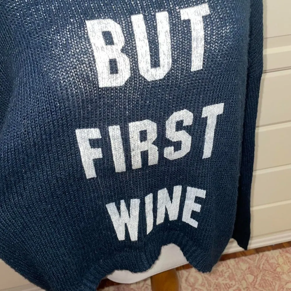 But First Wine, Sweater Size M - Image 2