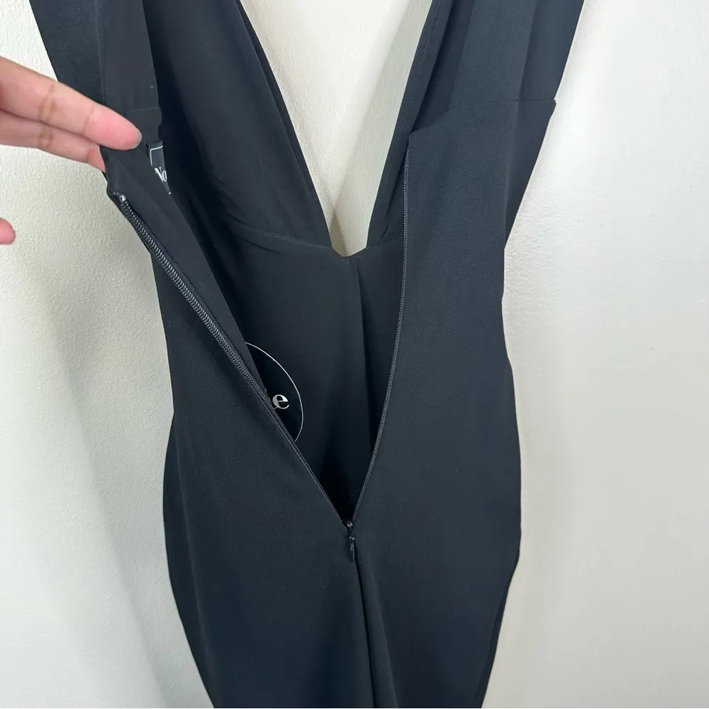 NEW Nookie Royal Midi Dress in Black XS Bodycon Plunging Neckline Sleeveless - Image 8