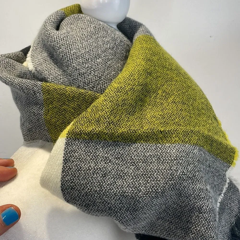 Atmosphere Boho plaid blanket oversized scarf - Image 3