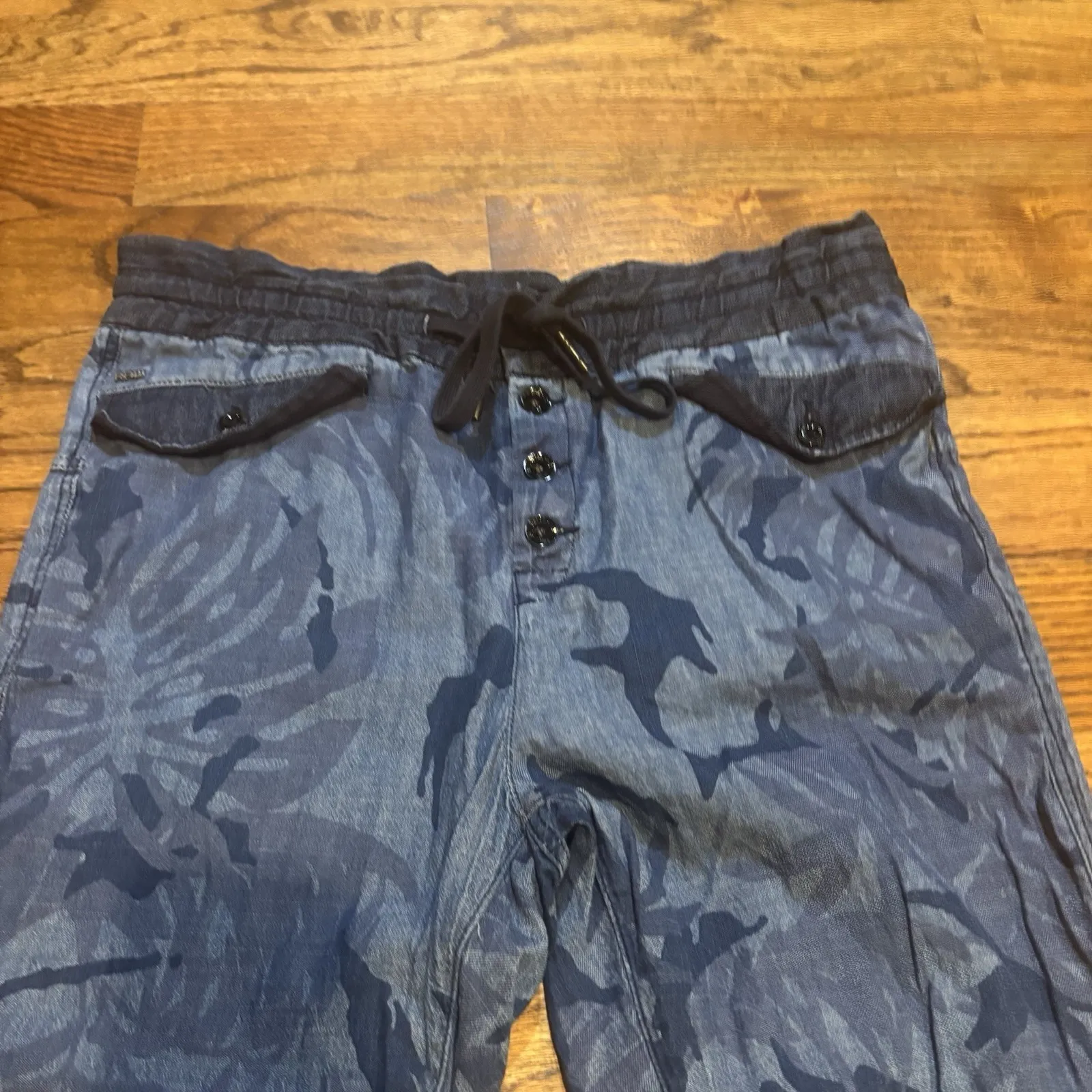 G-STAR RAW 3D Women's Size 27" X‎ 32" ARMY SPORT BLUE CAMOUFLAGE PANTS - Image 5