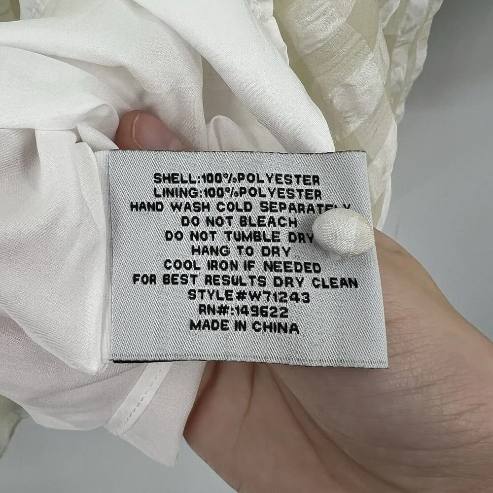 Walter Baker Anthropologie Alia Gingham Ruffle Tie Mini Shift Dress Size Medium - Image 10