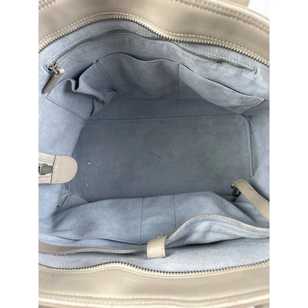 Senreve Voya Leather Organizer Tote Bag in Taupe/ Gray - Image 7