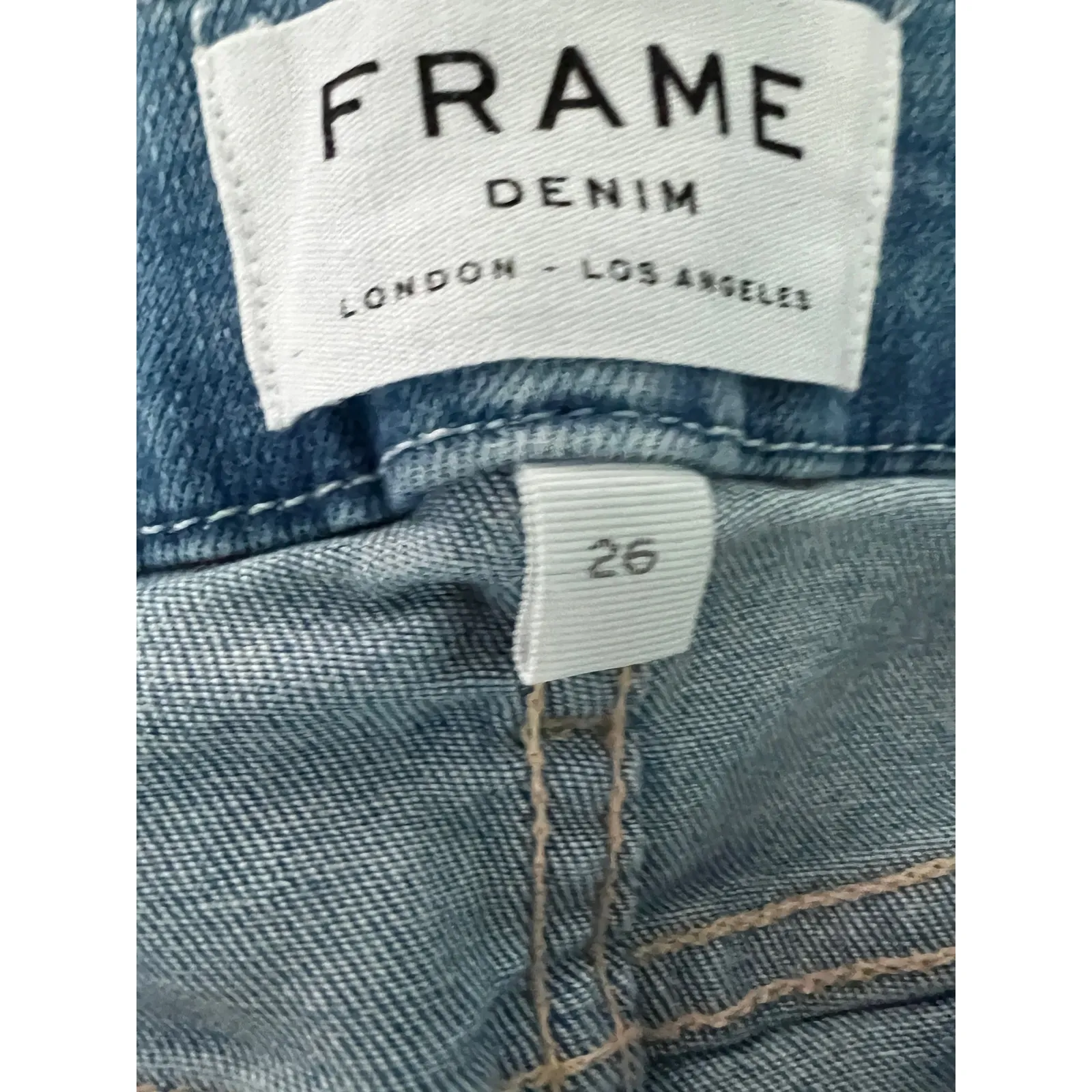 Frame Womens Le Crop Mini Bootcut Jeans Stretch Lupine Blue Size 26 - Image 3
