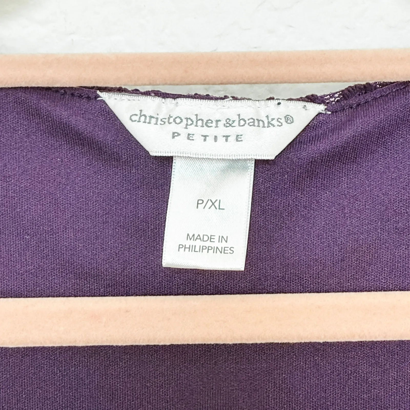 Christopher & Banks Womens Lace‎ Top Size PXL Purple Whimsigoth Romantic Witchy - Image 5