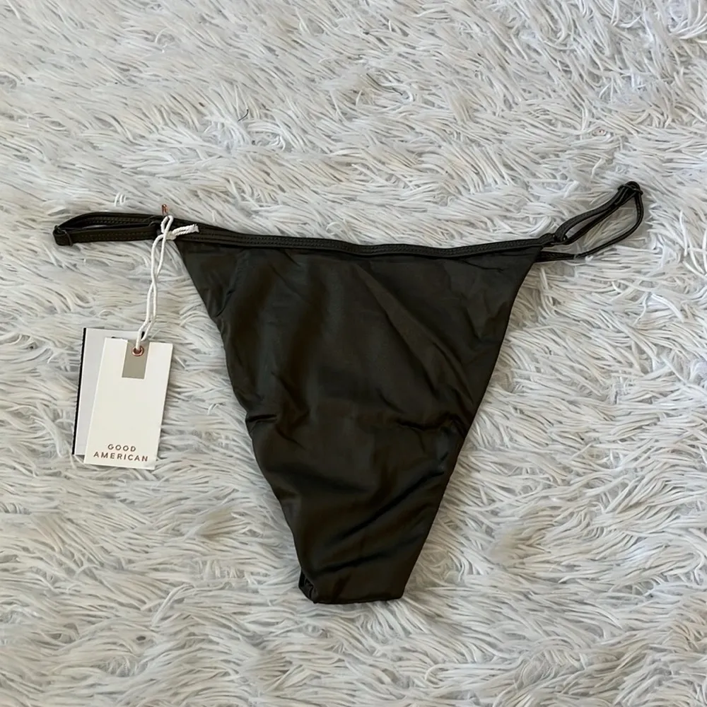 NEW Good American Women’s Shine perfect bikini bottom in Stormy001 size Large - Image 11