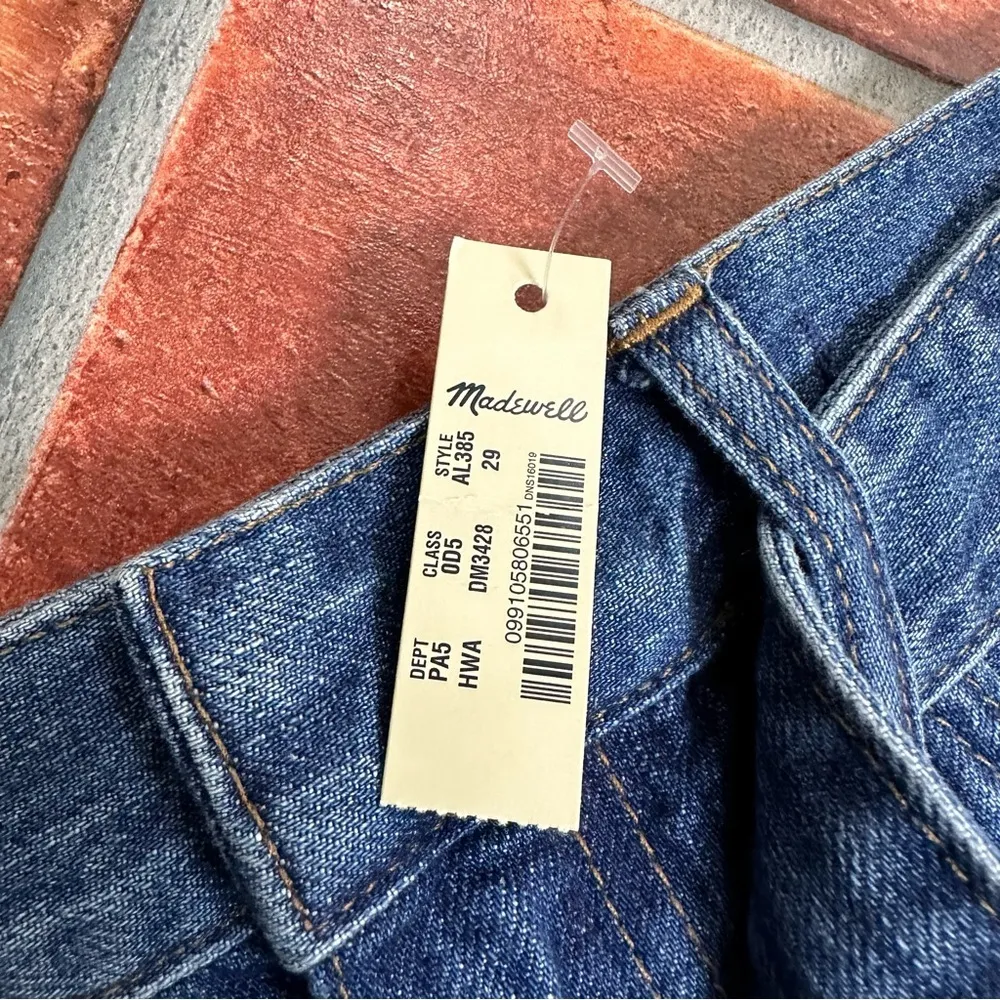 NWT Madewell Rigid Denim Straight Mini Skirt in Haydel Wash: Tie-Waist Edition - Image 6