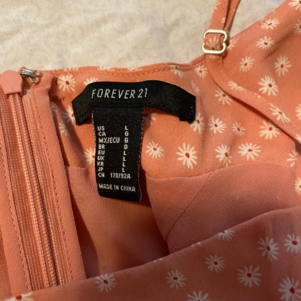 Forever 21 Pink Floral Tiered Ruffle dress - Image 8