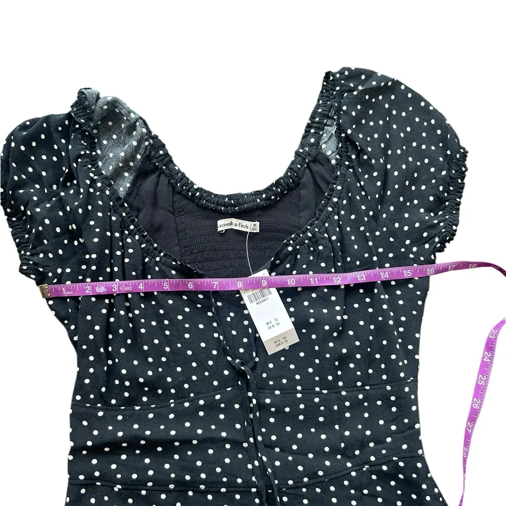 Abercrombie & Fitch Black and White Mini Dress Size Medium Tall NWT - Image 4